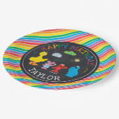 Sesamstraat Vrienden Krijtbord Regenboog Verjaarda Papieren Bordje (Gekanteld)