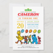 Sesamstraat Vrienden | Luchtballonnen 1e verjaarda Kaart (Voorkant)