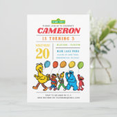 Sesamstraat Vrienden | Luchtballonnen 3e verjaarda Kaart (Staand voorkant)