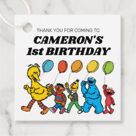 Sesamstraat Vrienden Luchtballons Birthday Bedankjes Labels