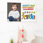 Sesamstraat Vrienden Luchtballons Birthday Spandoek (Insitu)