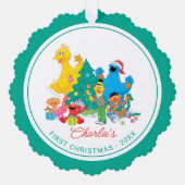 Sesamstraat Vrienden | Mijn eerste kerstfoto Ornament Kaart (Voorkant)