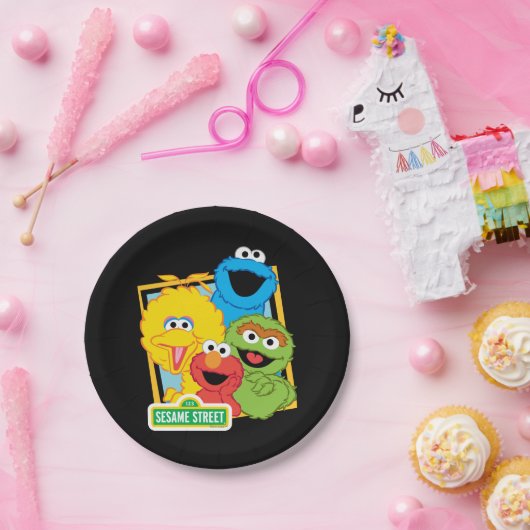 Sesamstraat Vrienden Papieren Bordje (Feest)