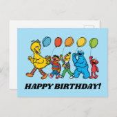 Sesamstraat Vrienden | Partijballonnen Briefkaart (Voorkant / Achterkant)