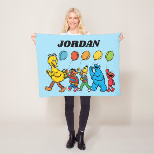 Sesamstraat Vrienden   Partijballonnen Fleece Deken