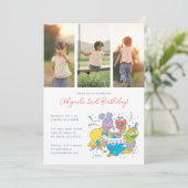 Sesamstraat Vrienden Pastel | Verjaardagsfoto Kaart (Staand voorkant)