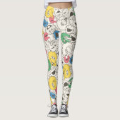 Sesamstraat Vrienden |  patroon met grote kop Leggings (Voorkant)
