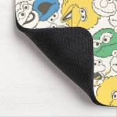 Sesamstraat Vrienden |  patroon met grote kop Muismat (Hoek)