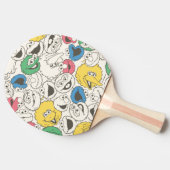 Sesamstraat Vrienden |  patroon met grote kop Tafeltennisbatje (Zijkant)