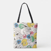 Sesamstraat Vrienden |  patroon met grote kop Tote Bag (Achterkant)
