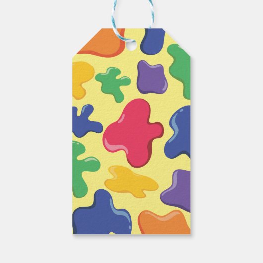 Sesamstraat Vrienden Rainbow Art Party Dank u Cadeaulabel (Achterkant)