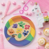 Sesamstraat Vrienden Rainbow Art Party Papieren Bordje (Feest)