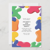 Sesamstraat Vrienden Rainbow Art Party Uitnodiging (Achterkant)