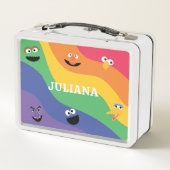 Sesamstraat Vrienden Rainbow Metal Lunchbox (Achterkant)
