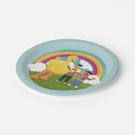  Sesamstraat Vrienden Rainbow Papieren Bordje (Gekanteld)