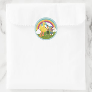  Sesamstraat Vrienden Rainbow Ronde Sticker