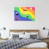Sesamstraat Vrienden Rainbow Stretched Canvas Prin Afdruk (Insitu (Slaapkamer))