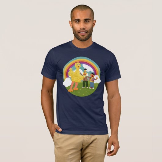  Sesamstraat Vrienden Rainbow T-shirt (Voorkant volledig)