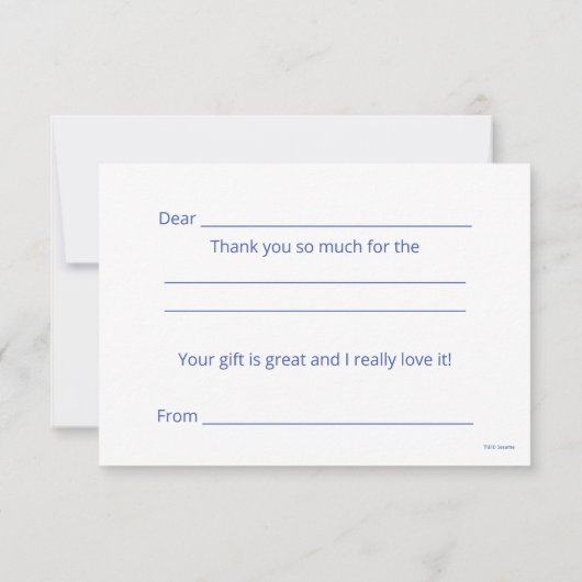 Sesamstraat Vrienden Regenboog Bedankkaart (Achterkant)