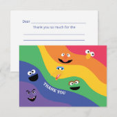 Sesamstraat Vrienden Regenboog Bedankkaart (Voorkant / Achterkant)