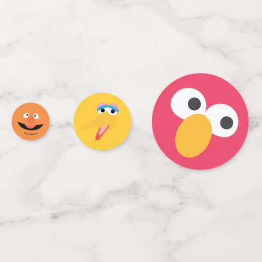 Sesamstraat Vrienden Regenboog Confetti (Achterkanten)