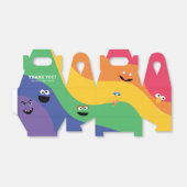 Sesamstraat Vrienden Regenboog Favor Box Bedankdoosjes (Uitgevouwen)