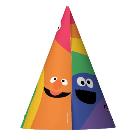 Sesamstraat Vrienden Regenboog Feesthoedjes (Achterkant)