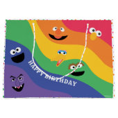 Sesamstraat Vrienden Regenboog Gift Bag Groot Cadeauzakje (Voorkant)
