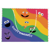 Sesamstraat Vrienden Regenboog Gift Bag Groot Cadeauzakje (Achterkant)