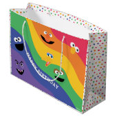 Sesamstraat Vrienden Regenboog Gift Bag Groot Cadeauzakje (Achterkant Gekanteld)