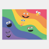 Sesamstraat Vrienden Regenboog Inpakpapier Vel (Voorkant)