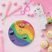 Sesamstraat Vrienden Regenboog Papier Bord (Feest)