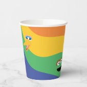 Sesamstraat Vrienden regenboog papier cup Papieren Bekers (Links)