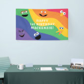 Sesamstraat Vrienden Regenboog Verjaardagsbanner Spandoek (Beurs)
