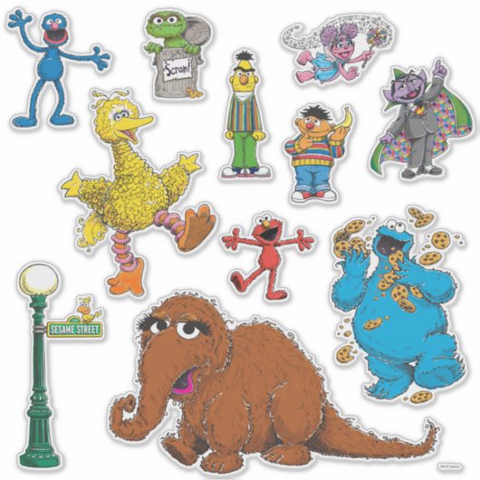 Sesamstraat Vrienden Sticker (Voorkant)