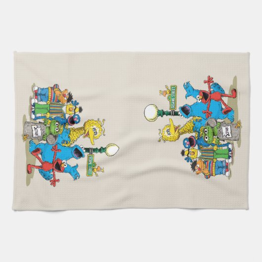  Sesamstraat Vrienden Theedoek (Horizontaal)