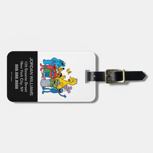 Sesamstraat Vrienden Wachten Bagagelabel (Voorkant horizontaal)