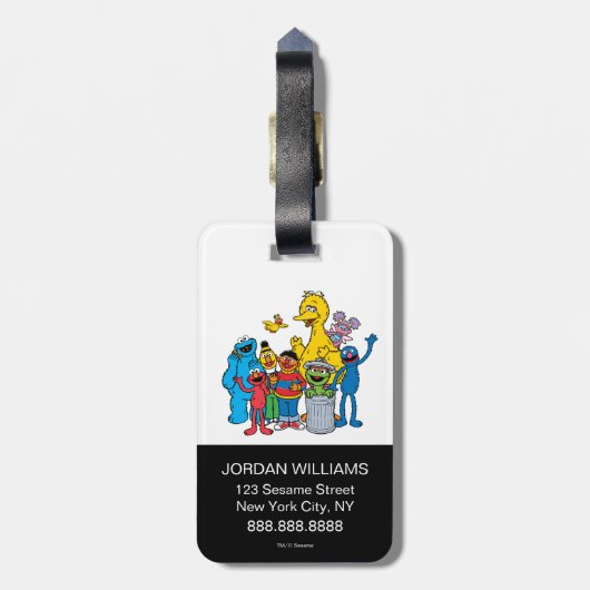 Sesamstraat Vrienden Wachten Bagagelabel (Achterkant verticaal)