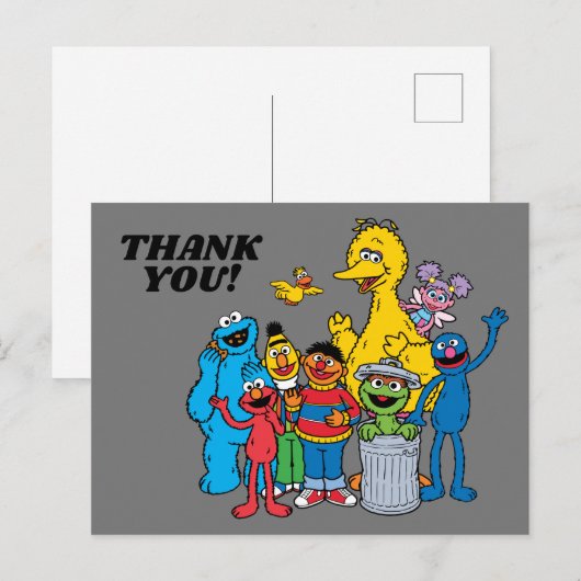 Sesamstraat Vrienden Wachten Briefkaart (Voorkant / Achterkant)