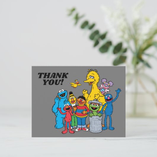 Sesamstraat Vrienden Wachten Briefkaart (Staand voorkant)