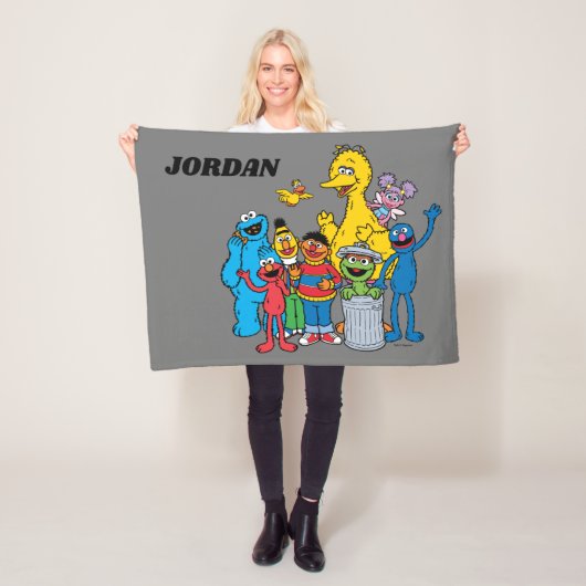 Sesamstraat Vrienden Wachten Fleece Deken (In situ)