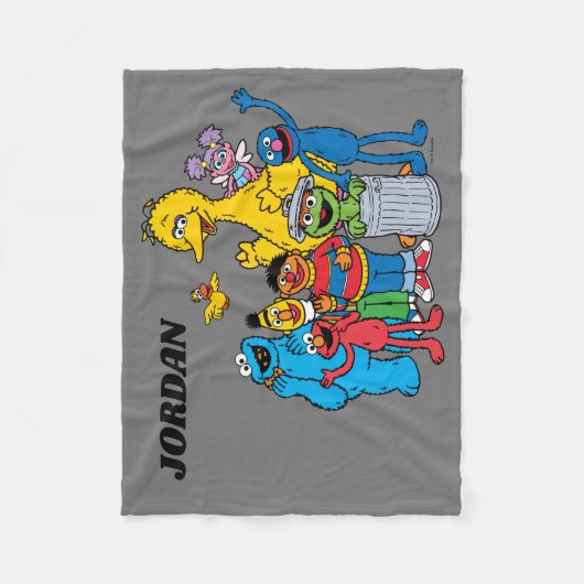 Sesamstraat Vrienden Wachten Fleece Deken (Voorkant)