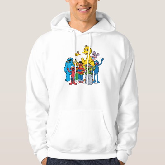 Sesamstraat Vrienden Wachten Hoodie (Voorkant)