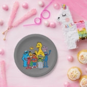 Sesamstraat Vrienden Wachten Papieren Bordje (Feest)