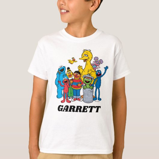 Sesamstraat Vrienden Wachten T-shirt (Voorkant)