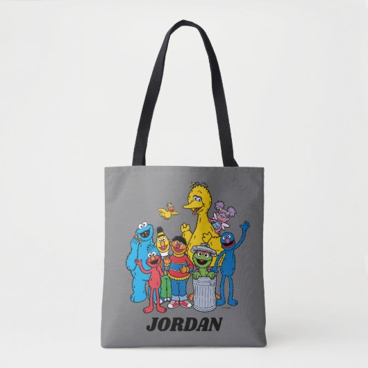 Sesamstraat Vrienden Wachten Tote Bag (Voorkant)