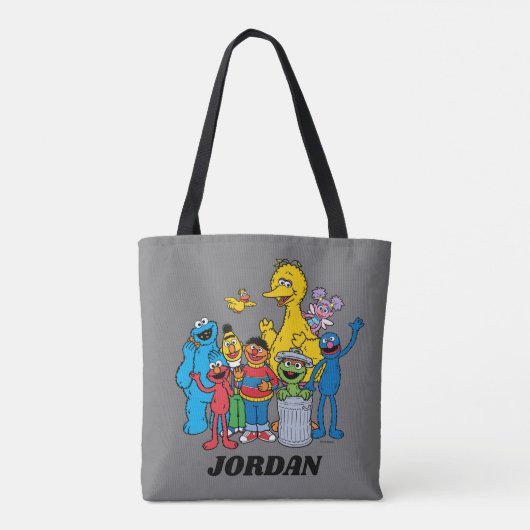 Sesamstraat Vrienden Wachten Tote Bag (Achterkant)