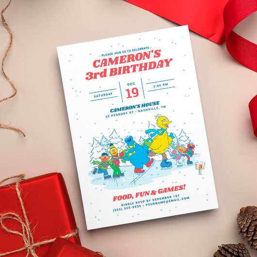 Sesamstraat | Winter Birthday Kaart