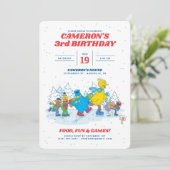 Sesamstraat | Winter Birthday Kaart (Staand voorkant)