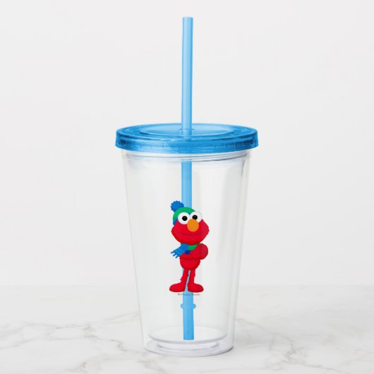 Sesamstraat | Winter Elmo Acryl Drinkbeker (Voorkant)
